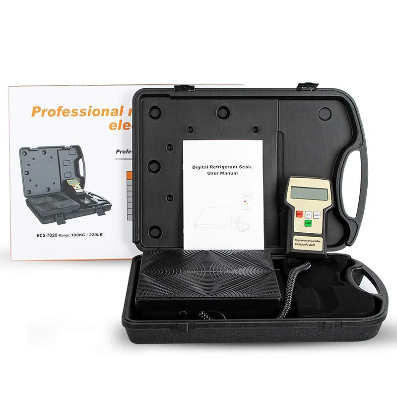 

RCS-220 Refrigerant Charging Weight Scale for HVAC A/C 100kg Electronic Digital Refrigerant Freon Weighing Scale with Case