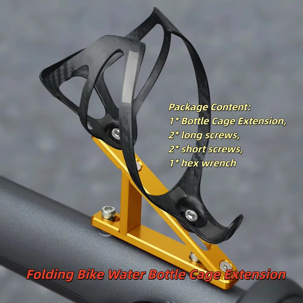 

Folding Bike Water Bottle Holder Adapter For Folding Bikes Aluminium Alloy Kettle Cage Extension Lightweight Inclined Angle