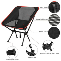 Ultralight Aluminum Camping Chair, Portable Folding Chair for Outdoor Travel Fishing Beach Picnic Compact & Durable Stool