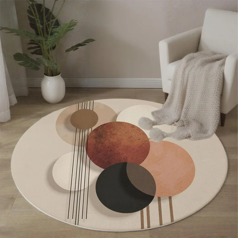Colorful Circular Prints Living Room Carpet Creative High-End Bedroom Rug Home Decor Sofa Coffee Table Floor Mat Tapis Alfombra