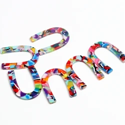 Tortoise Shell Earring Charms,Acetate Stick Charms,U Shaped pendant,U Shaped Earrings Part,35x26mm