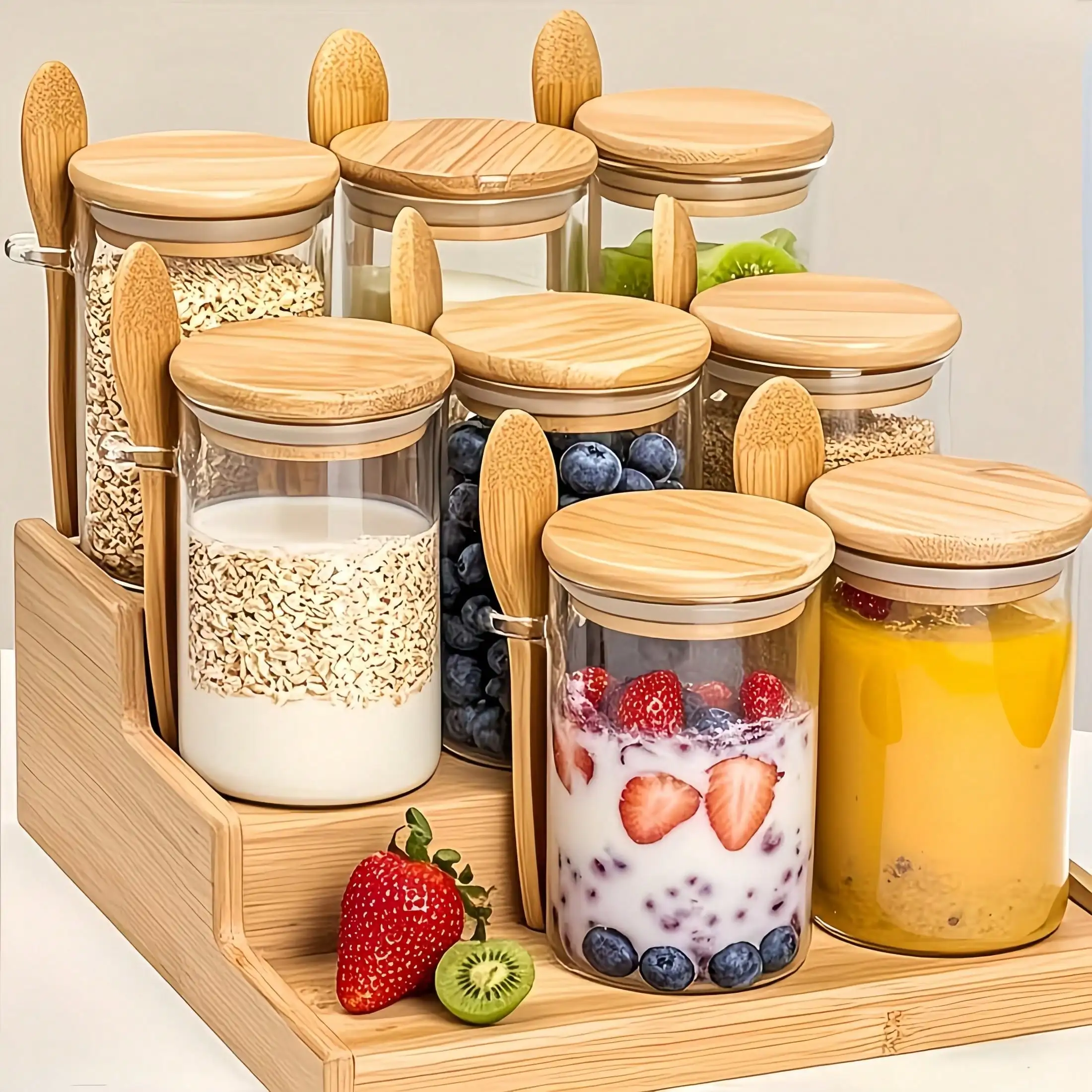Food Storage Set Glass - Ensemble de rangement 4 pièces (comprenant