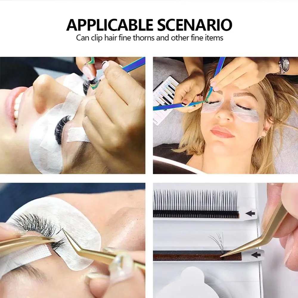 Pinça de maquiagem acessório clipe grampos sobrancelha pitada enxertia lash picking ferramenta pinças de sobrancelha extensões de cílios fórceps