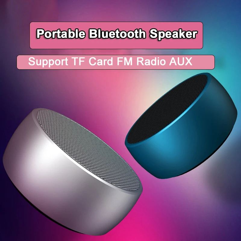 

Mini Bluetooth Speaker Wireless Bass Subwoofer Portable Outdoor Boombox 3D Stereo Surround Loudspeaker Support AUX TF For Phone