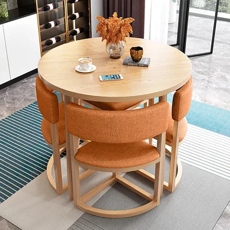 Restaurant Mobile Dining Tables Set Kitchen Bar Wood Dining Table Luxury Floor Muebles De Cocina Garden Furniture Sets HDCZ