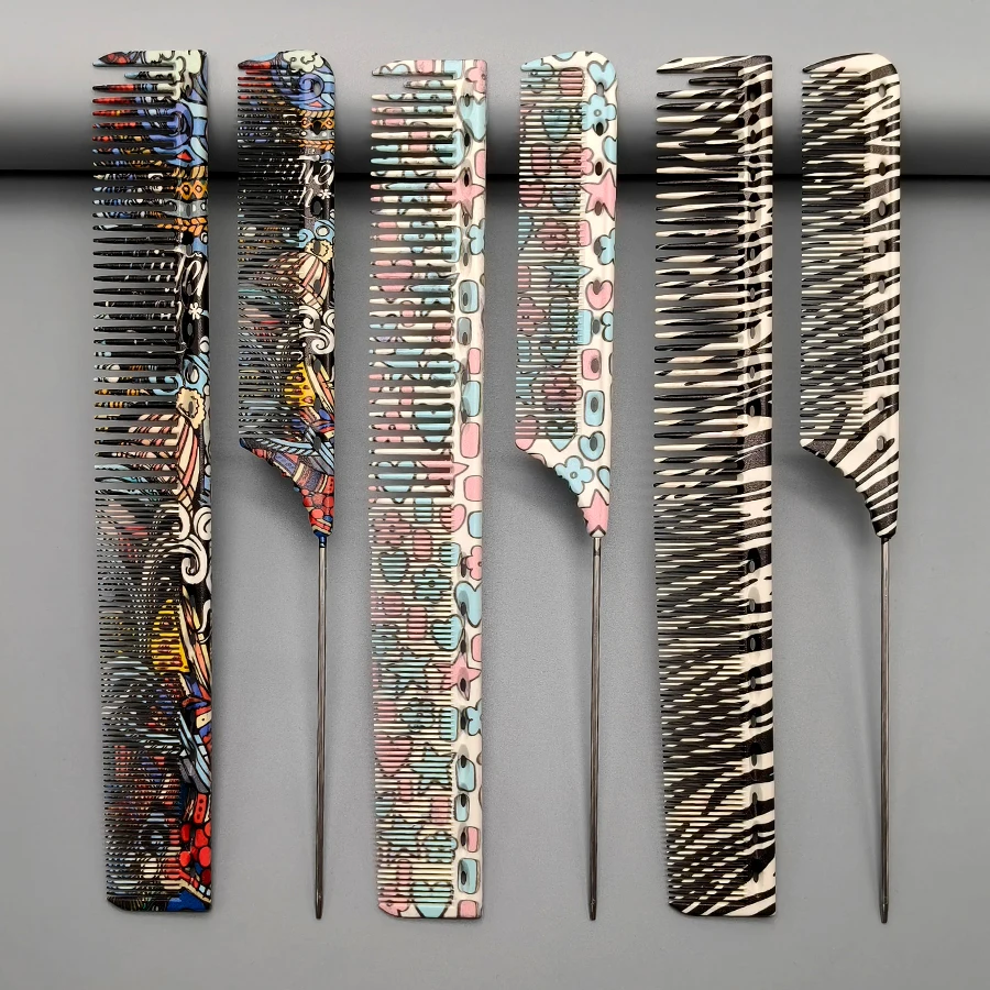 2Pcs Styling Hair Combs, Essential Combs for Hairstylists, Two-Piece Set of Salon-Specific Hair Cutting Combs, Pointed Tail Comb, Hair Combs for Men and Women