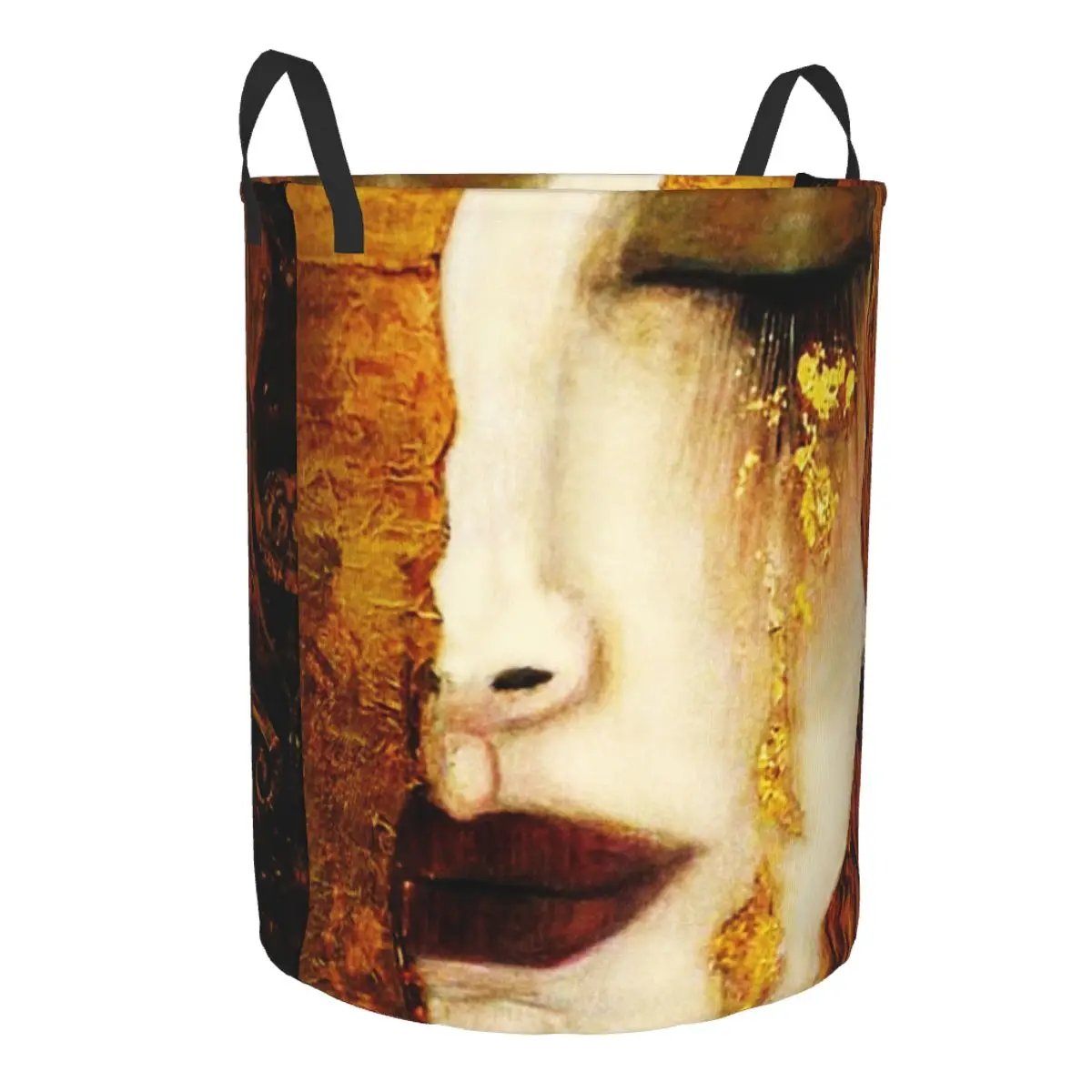 Customized Gustav Klimt Golden Tears Laundry Basket Foldable Symbolism Art Toy Clothes Hamper Storage Bin for Kids Nursery