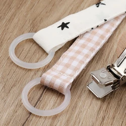 Baby Pacifier Clip Chain Soother Dummy Holder Leash Strap for Soothers Cotton Linen Nipple Holder Infant Feeding A2UB