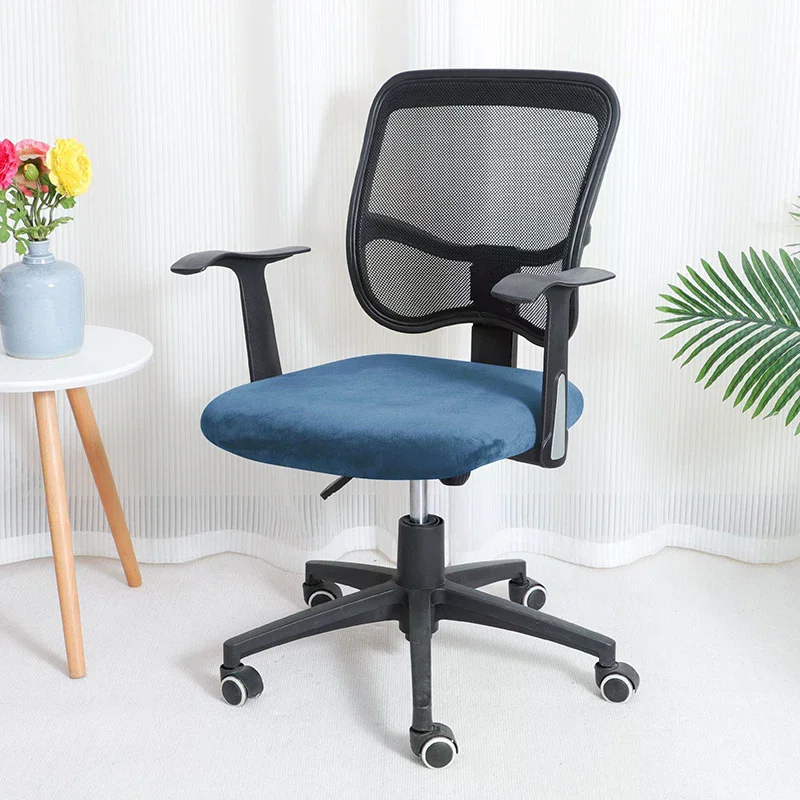 1Pc New Velvet Office Chair Cover Computer Swivel Seat Cover Modern Elastic Chair Slip Washable Slipcovers Removable Dust Cover