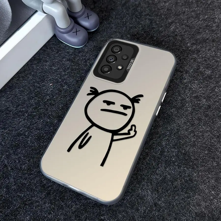 Case for Samsung Galaxy A15 A16 A17 A54 A71 A14 A51 A04 A26 A50 A31 A07 A57 A25 A34 A37 A56 A23 A12 A72 Phone Cover Fun Stickman