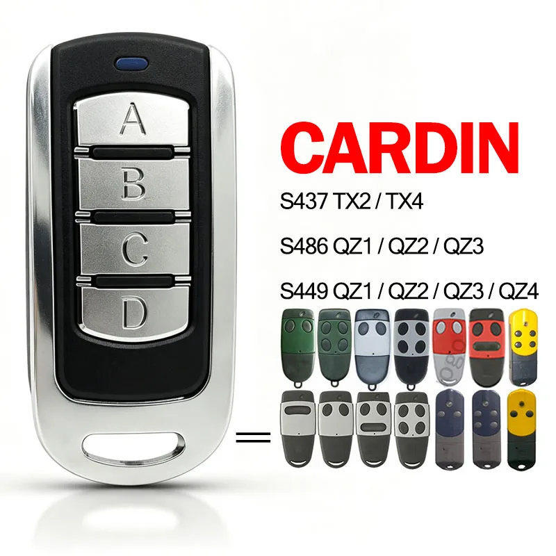 For CARDIN S449 QZ1 QZ2 QZ3 QZ4 S486 QZ1 QZ2 QZ3 S437 TX2 TX4 Garage Door Opener / Gate Remote Control 433.92MHz Rolling Code