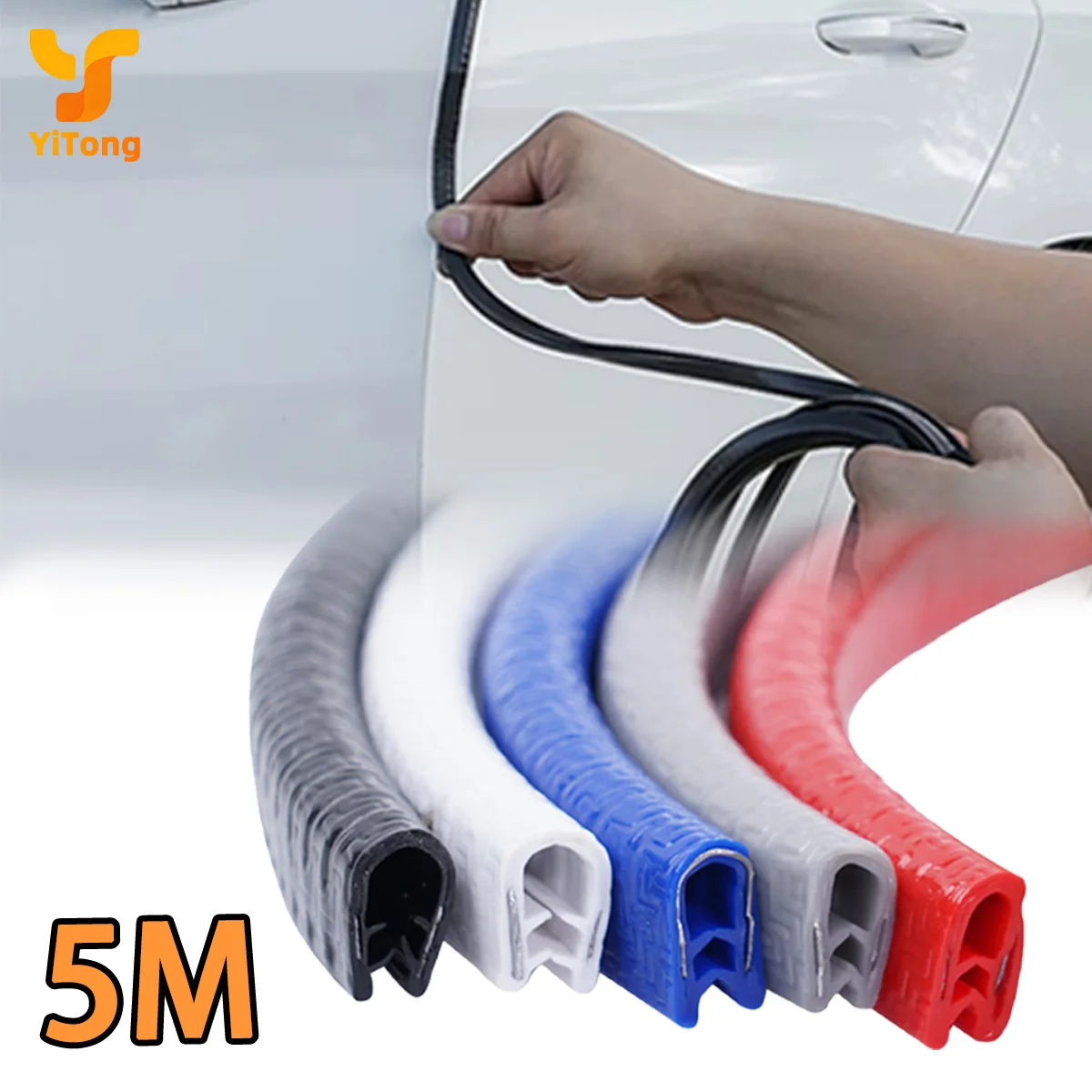 Yitong 5M Sedan Door Edge Protection Strip Soft Rubber Anti-Collision And Scratch Resistant Door Decoration Anti-Collision Strip