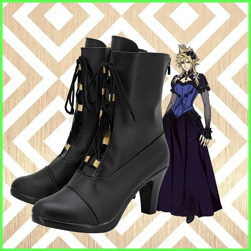 2025 11 لعبة فاينل فانتسي السابع كلود كوسبلاي أحذية أحذية دعائم لحفلة الهالوين لعب الأدوار مصنوعة حسب الطلب Aksesori