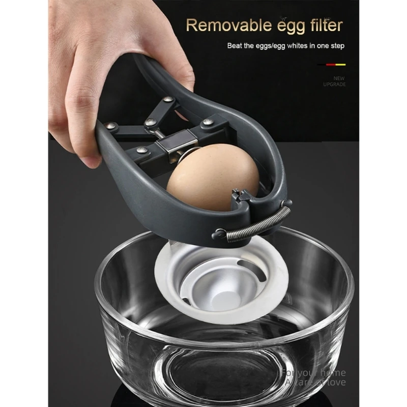 l Easy Eggshell Cutter Egg Cracker with Egg Yolk Stainless Steel Egg Opener Automatic Egg Cracking Too Stainless Steel