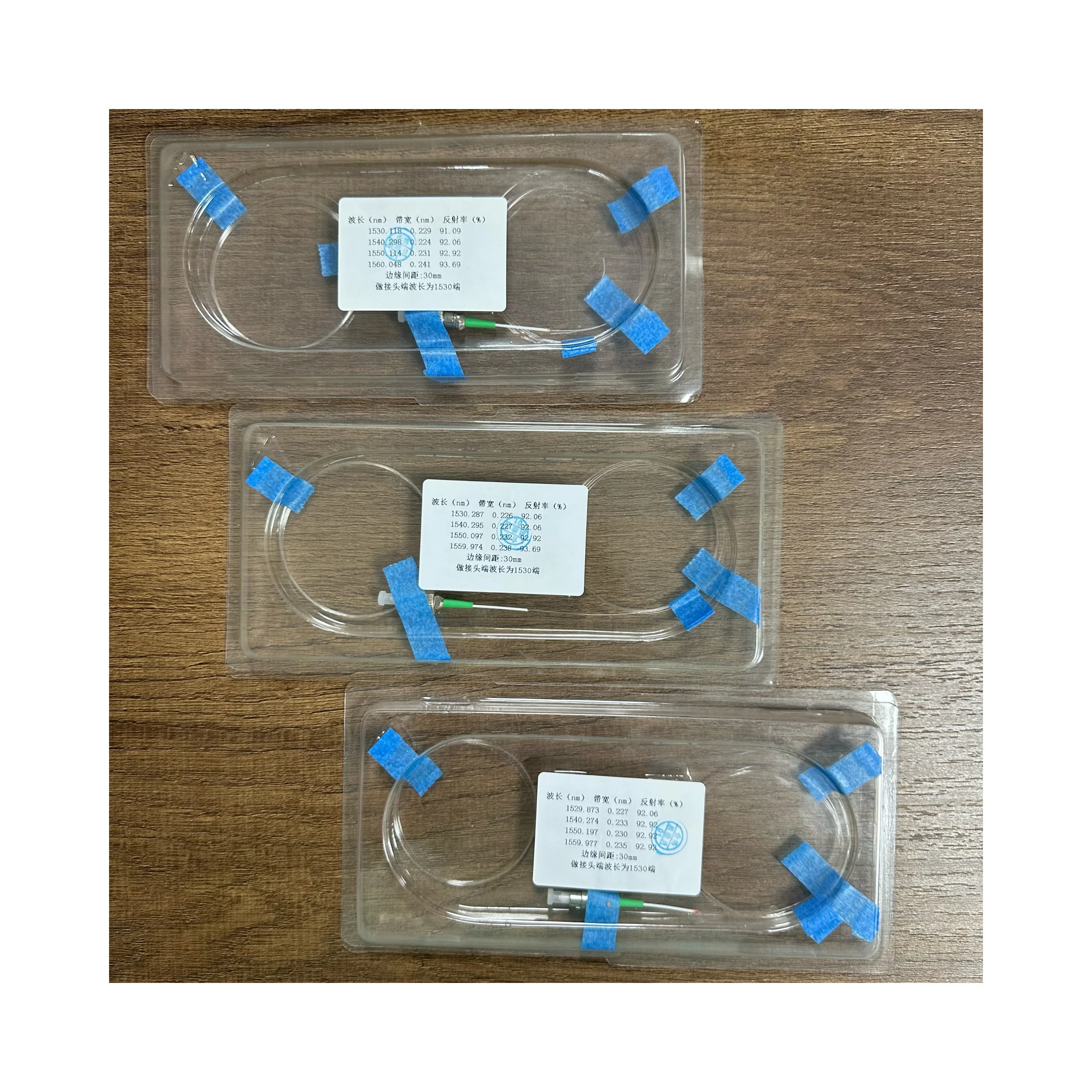 Fiber Optic Sensors For Center Wave Length 1530/1540/1550/1560 Nm FC Connector FBG Fiber Bragg Grating