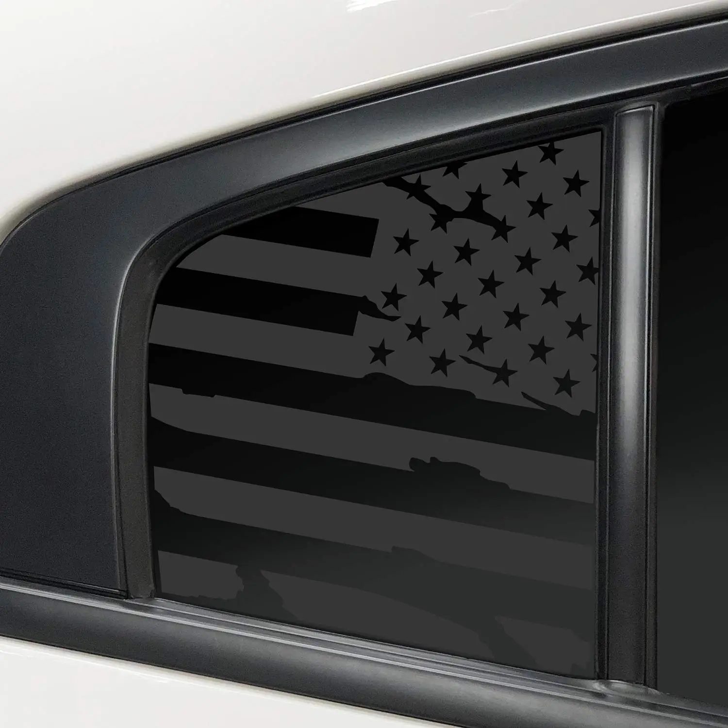

Precut Quarter Window American Flag Vinyl Decal For Dodge Charger 2011-2023 Matte Black