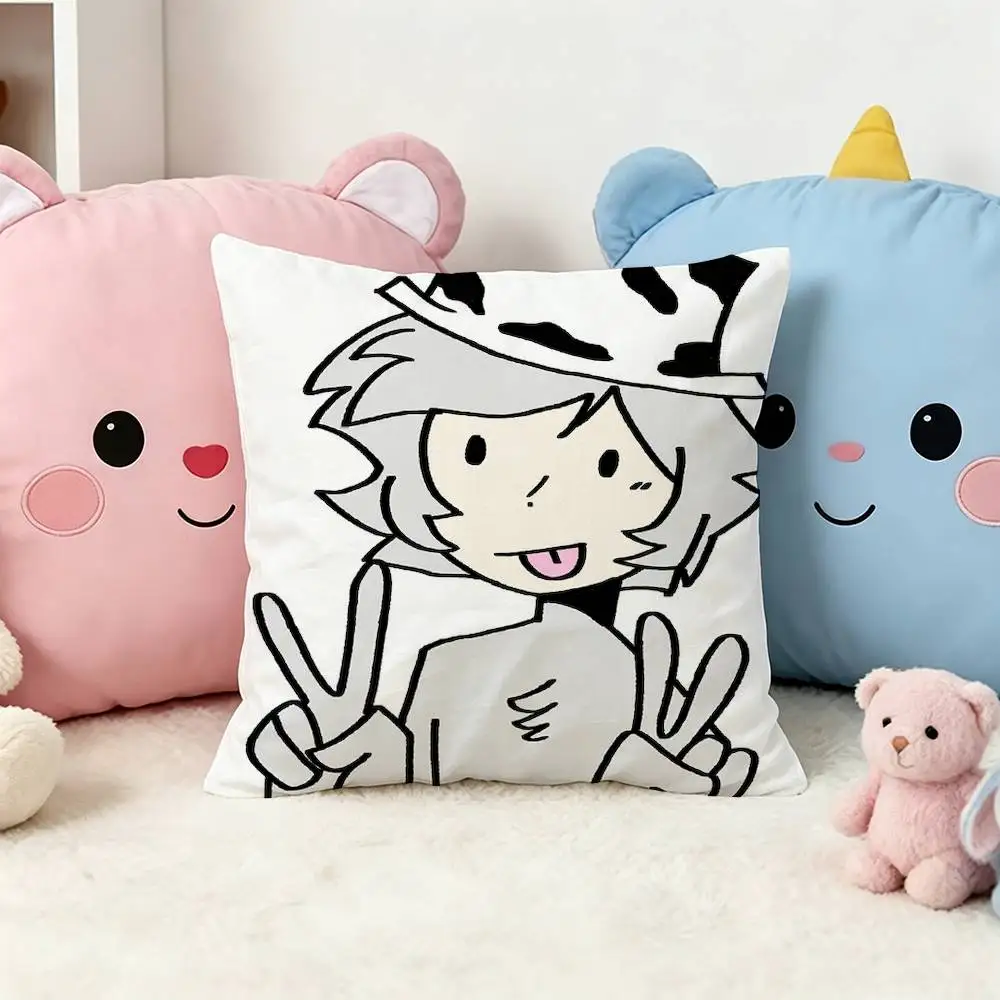 3S-Slendytubbies 3 G-Guardian Double-Sided Printed Cushion Cover Bedroom Bedside Sofa Pillow Case