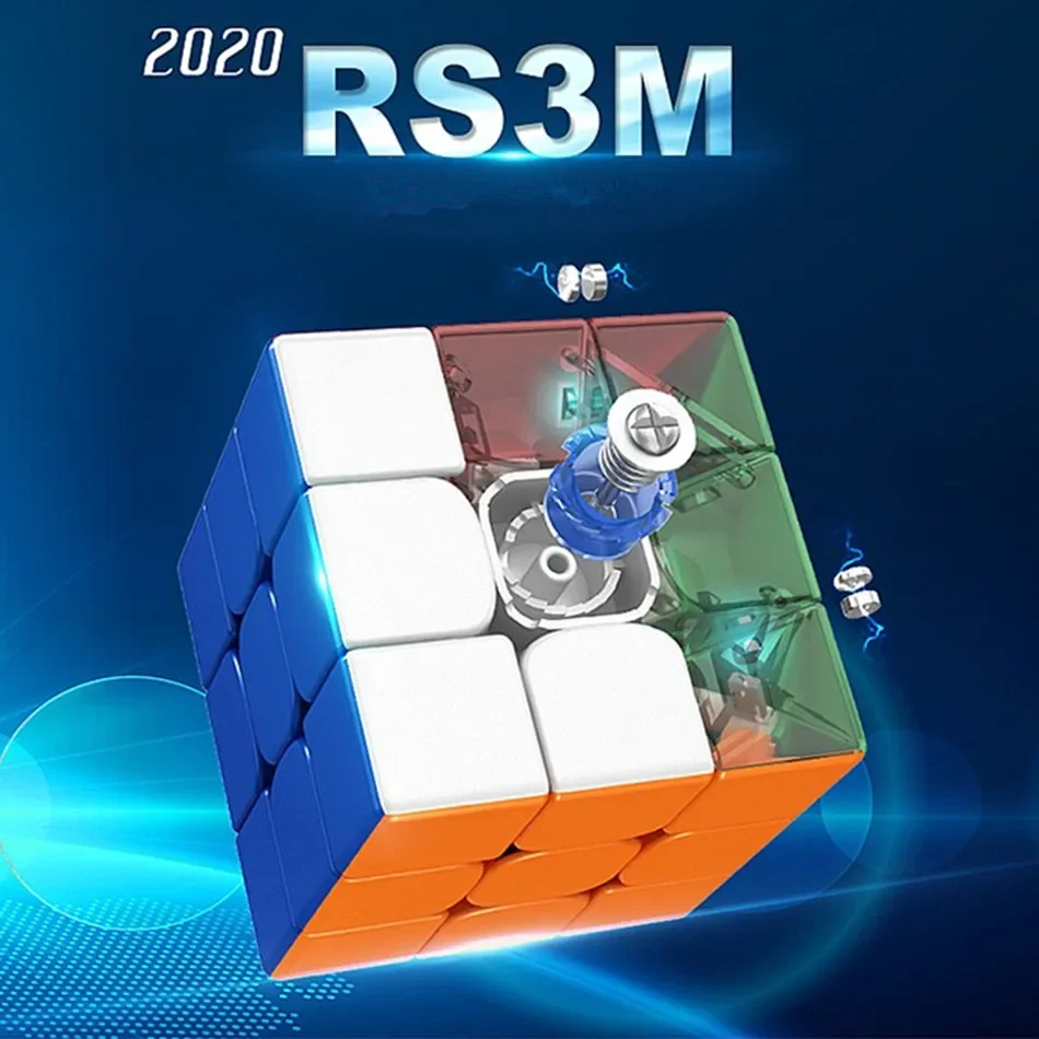 

Магнитный кубик Рубика Moyu RS3M 2020 3x3x3 - Профессиональная головоломка с магнитной левитацией, обновленная версия 2021 года Cubo Magico RS3M