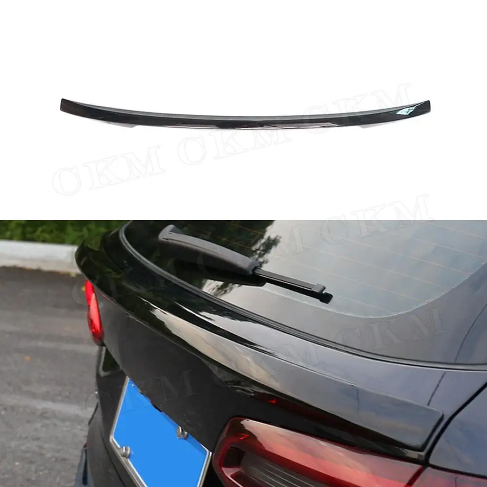 

CKMUUER Carbon Look ABS Car Rear Trunk Lip Spoiler Gloss Black Trunk Middle Wings For BMW X5 G05 2019 UP Rear Wing Decoration