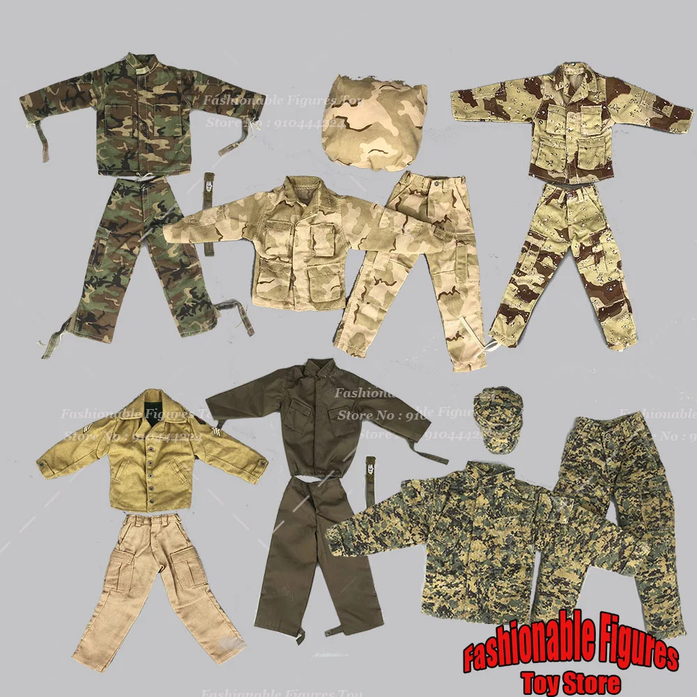 1/6 Mannen Soldaat Special Forces Jungle Camouflage Jas Broek Monteur Kleding Modern Combat Uniform Fit 12 "Actiefiguurmodel