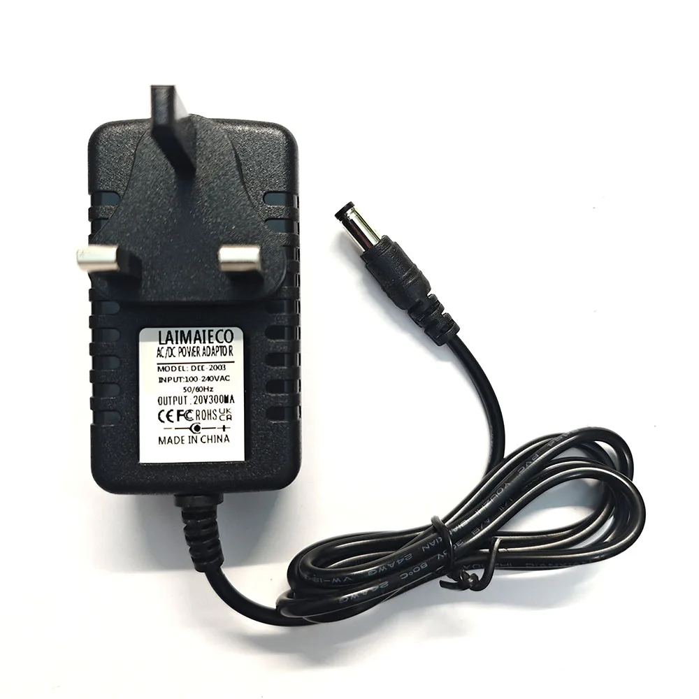 

Цифровой HD-ресивер для кабельного телевидения, адаптер питания 20В, кабель 20В 0.3А, вилка UK, вилка US