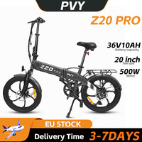 PVY Z20 PRO 500W Electric Bike for Adults 20 inch Inflatable Rubber Tires 36V10AH Battery Shimano 6-speed Foldable E-Bike