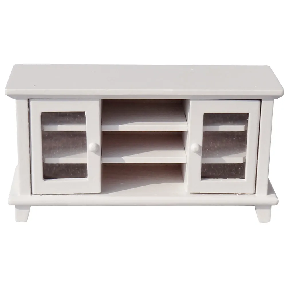 

Миниатюрный деревянный телевизионный шкафчик, прочная мини-мебель для дома, декоративный аксессуар для гостиной, мини-шкаф из дерева для миниатюрного декора