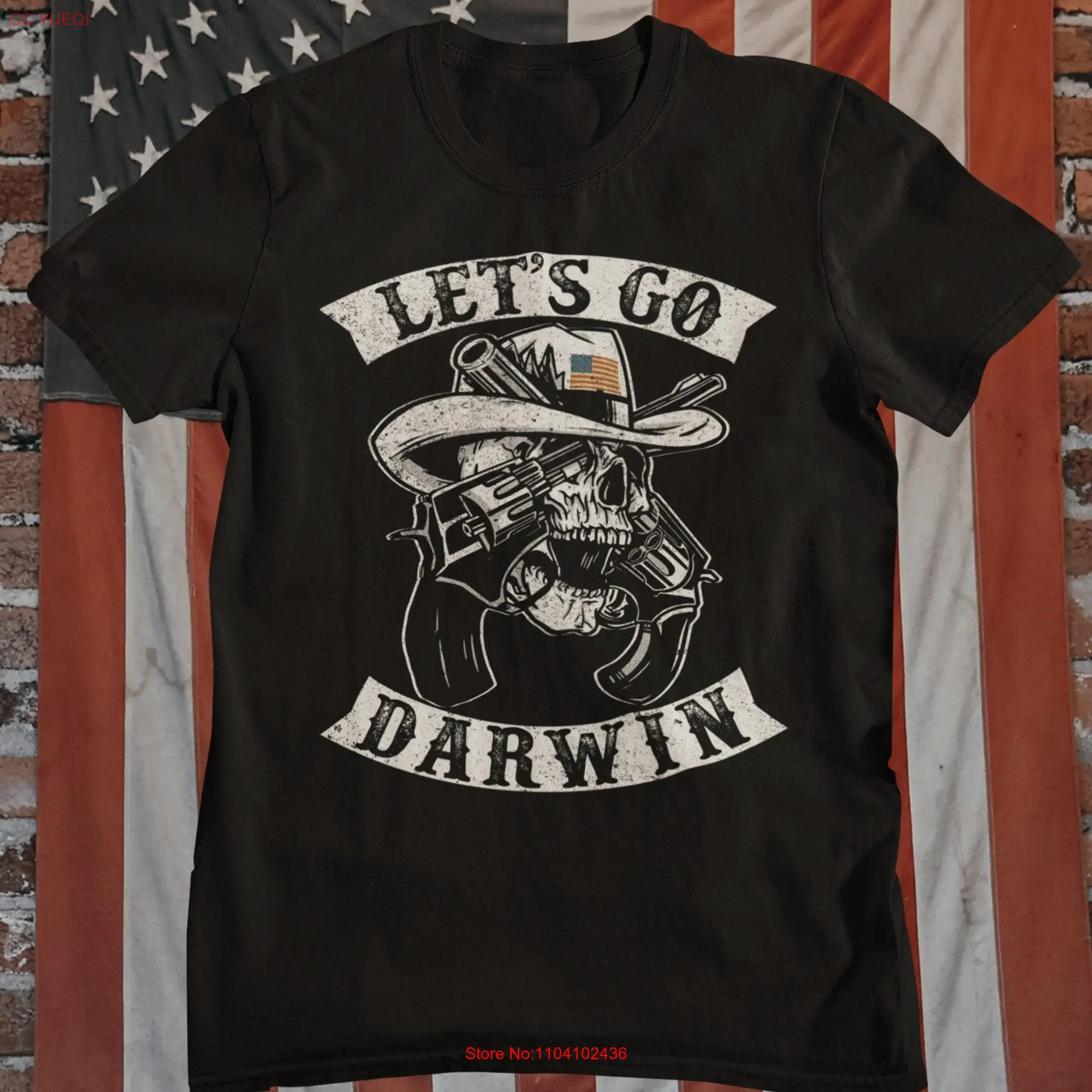 Lets Go Darwin T Shirt Let s And Funny Sarcastic Patriot Biker long or short sleeves