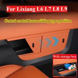 For Lixiang L6 L7 L8 L9 2023 2024 2025 Car Privacy Storage Partition Under Central Control Storage Box Organizer Auto Accessorie