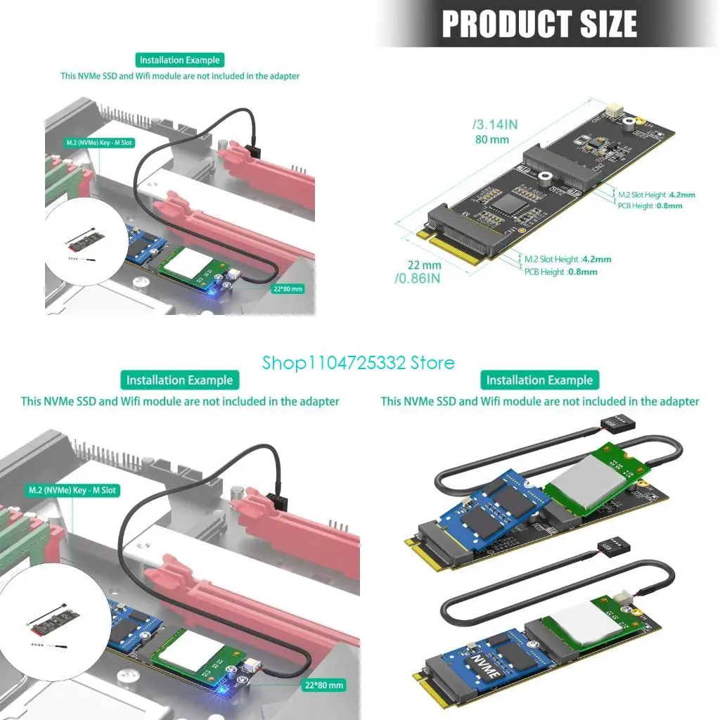 P5EA Efficient M.2 Drive And Wireless Networking Adapter Card For PC Motherboard Upgrades
