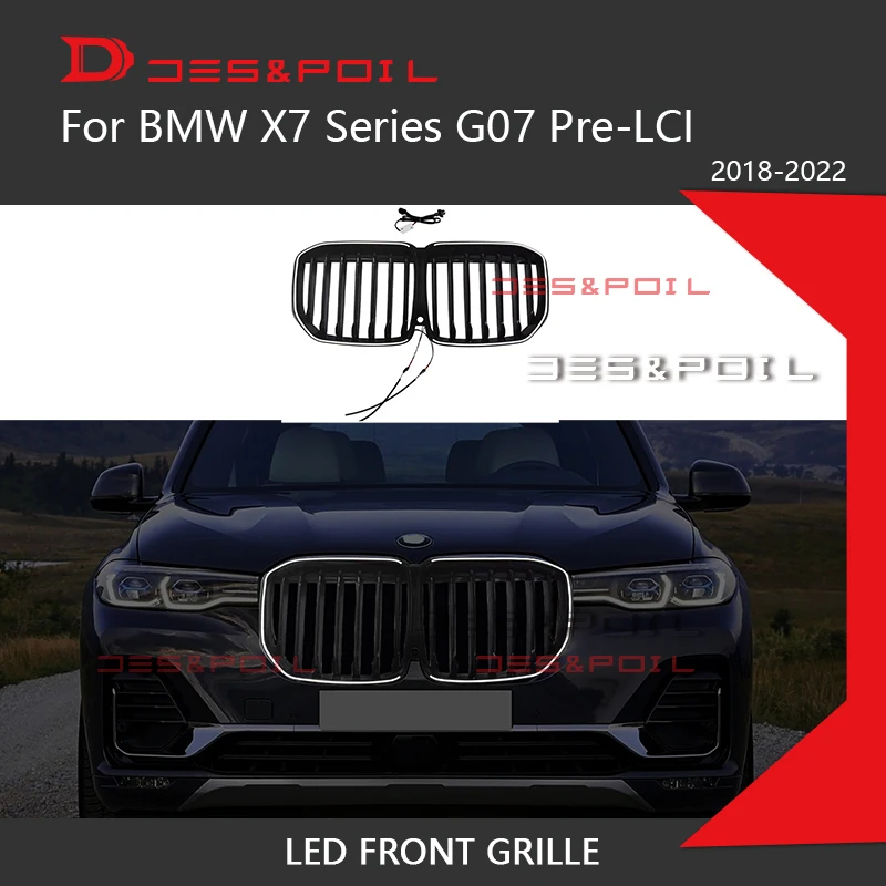 BMW x7シリーズg07用LEDライトグリル,フロントライト,スポーツライト