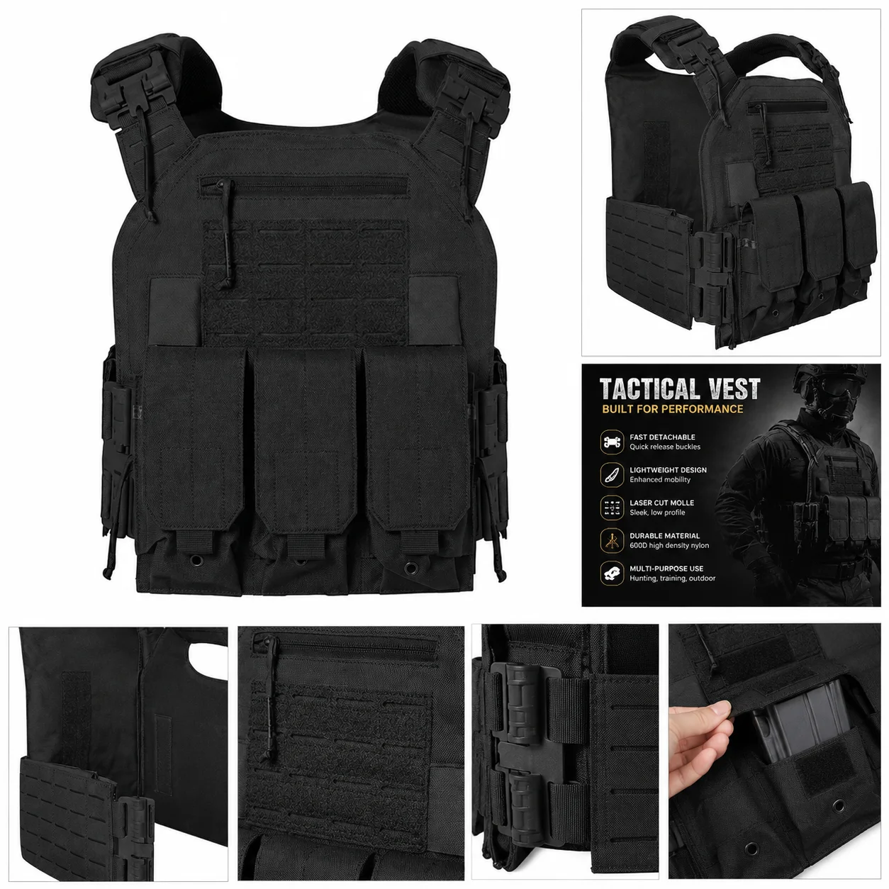 سترة تكتيكية سريعة التفكيك، حز - مراجعة Outdoor Hunting Packs وسعره