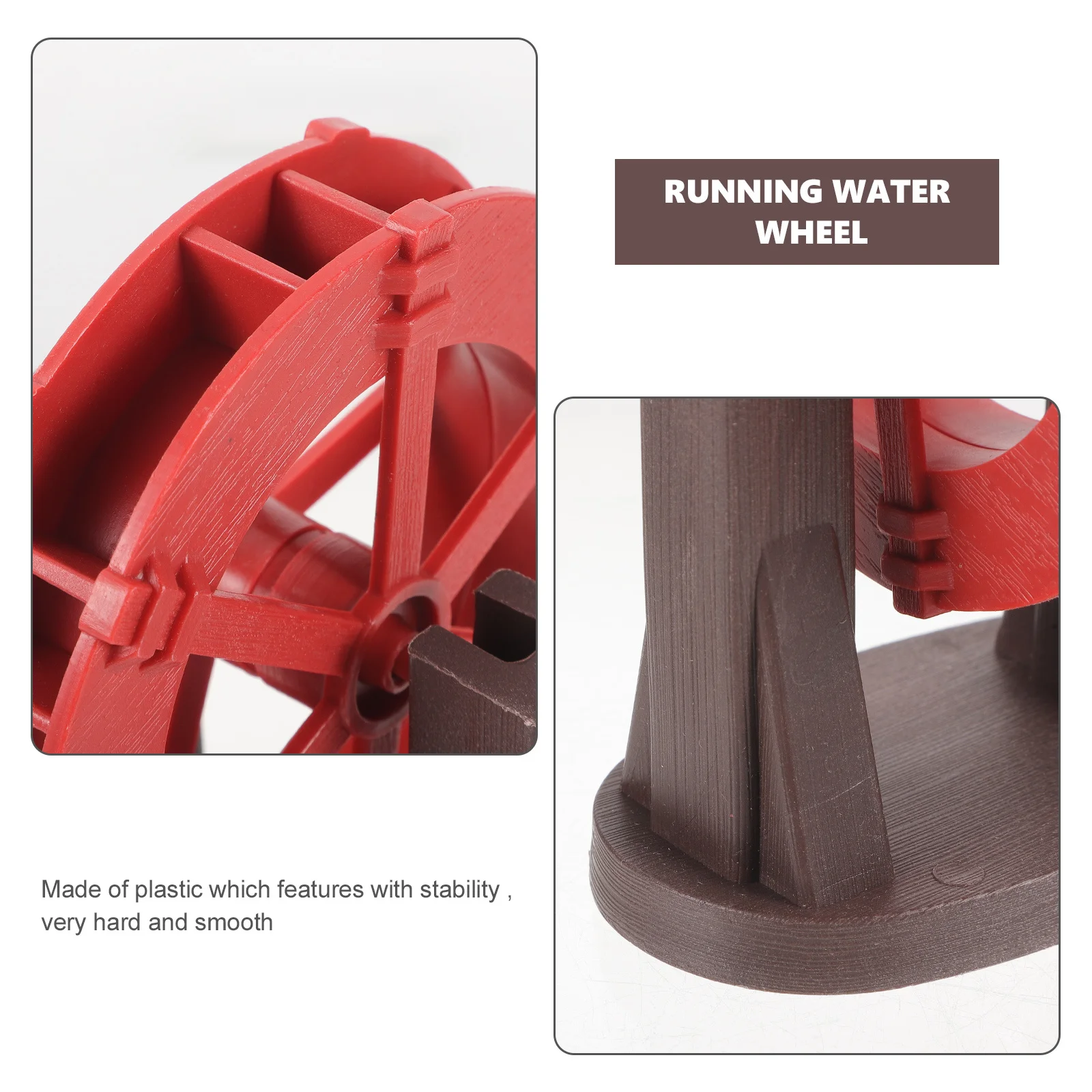 

Water Wheel Fountain Decor Mini Resin Craft For Diy Zen Garden Aquarium Micro Landscape Scene Tabletop Replacement Part Running