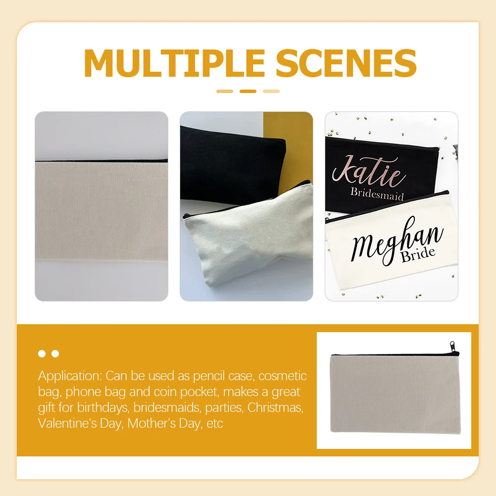 

14Pcs Pencil Bags Canvas Zipper Multi Function Small Stationery Pouches Bag Travel Organizer Storage Pencil Bags