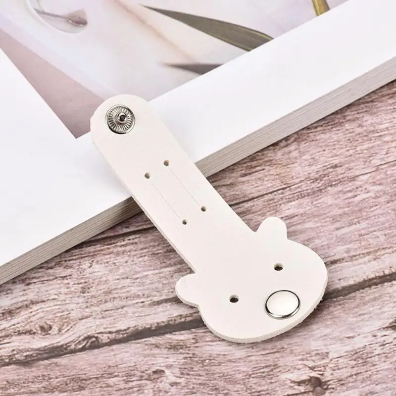 Cartoon Bear PU Cable Clips Buckle Wire Management For Electronic Devices And Travel Essential Multiple Color