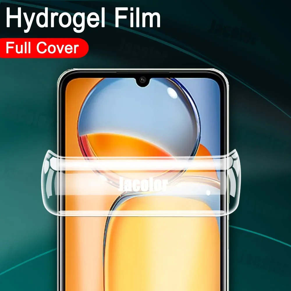 Película de segurança para xiaomi redmi 13c 12c 12 11 prime 10a 10c 10, 5 peças, protetor de gel de tela, filme de hidrogel, hidrogel redmy 12, não é vidro