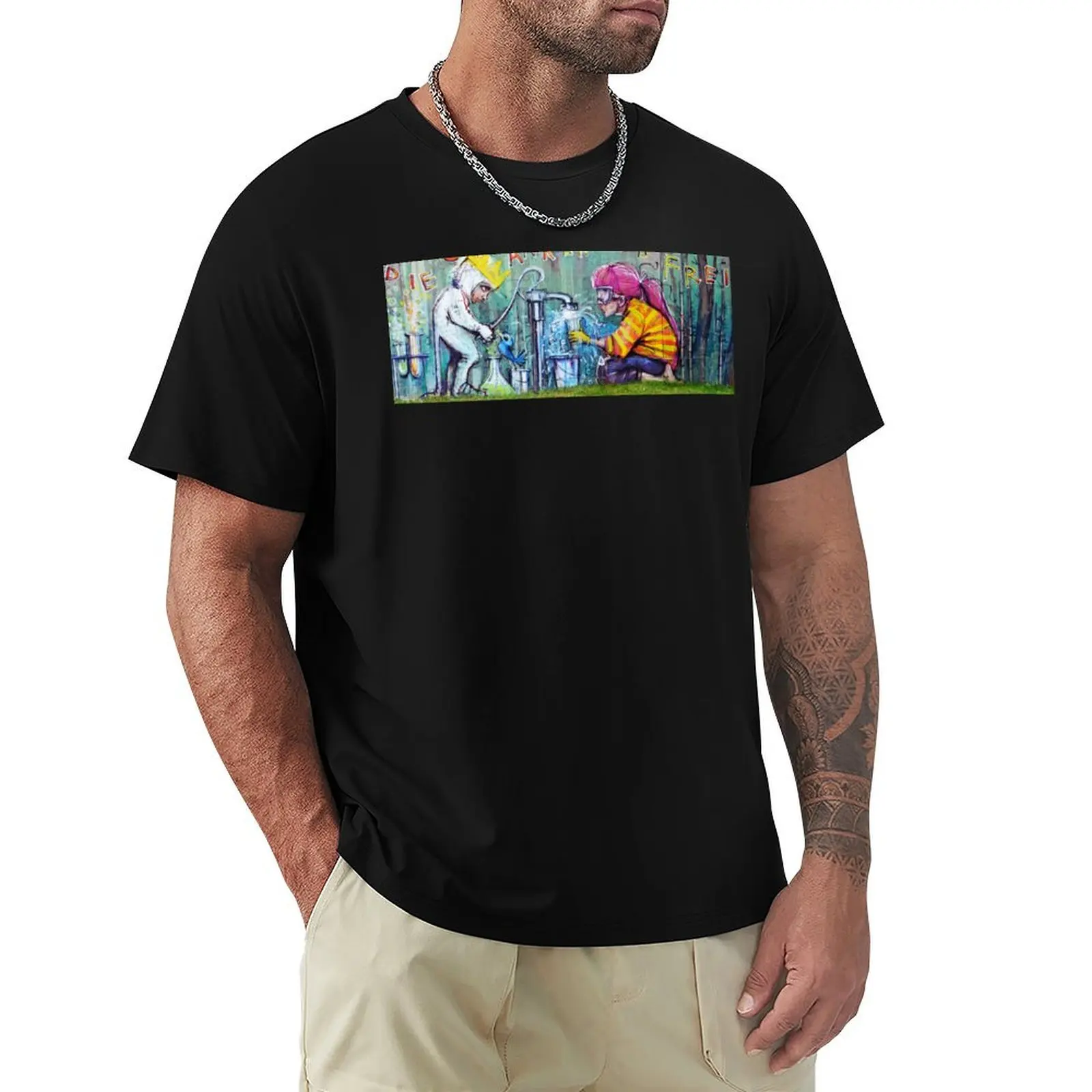 Die Gedanken Sind Frei (The thoughts are free) T-Shirt Casual Loose Fit Summer Tee Shirt