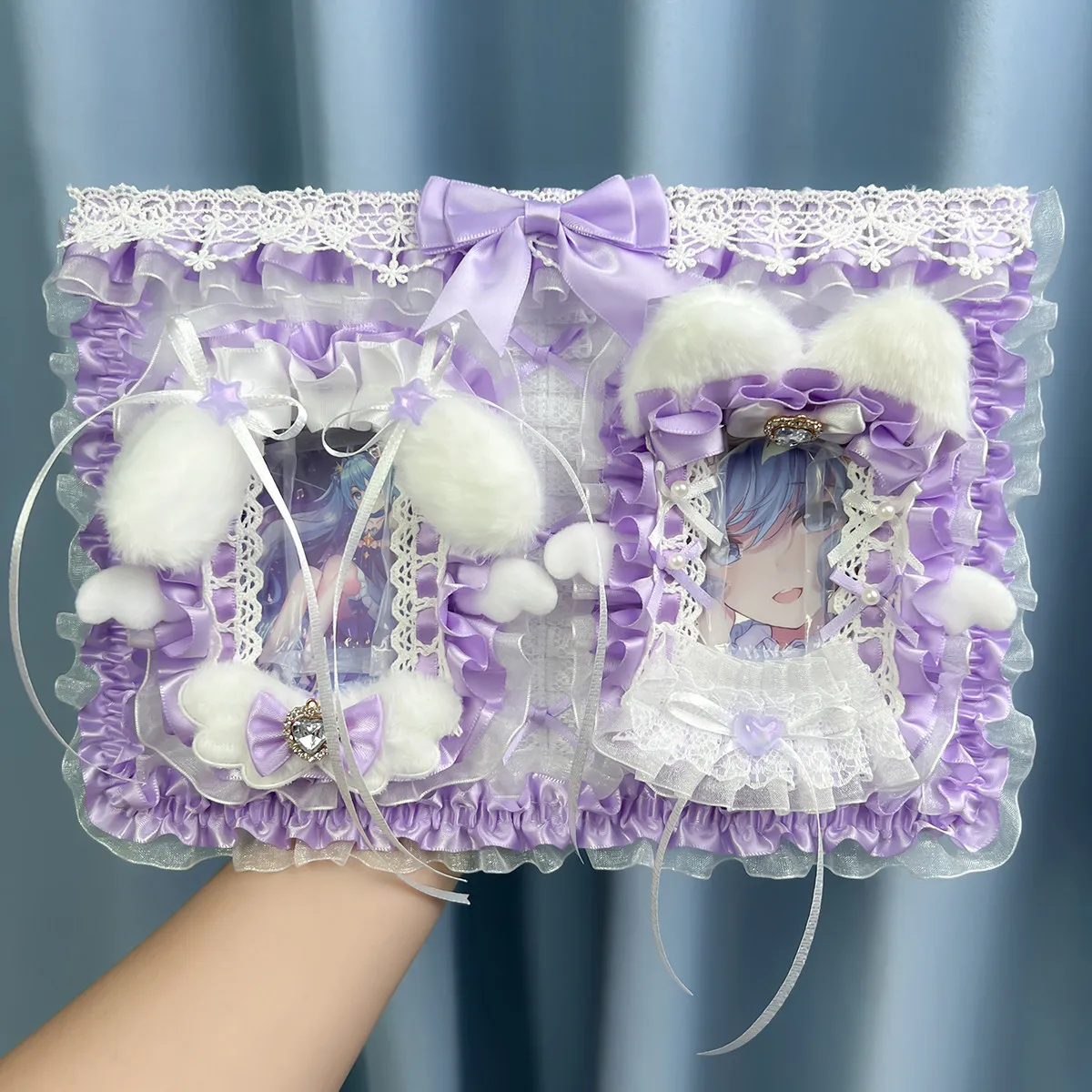 Finished Large Intestine Pain Ribbon Tie Board Bow DIY Accessories Small Card Storage Lta Bag Transparent Window Decoration