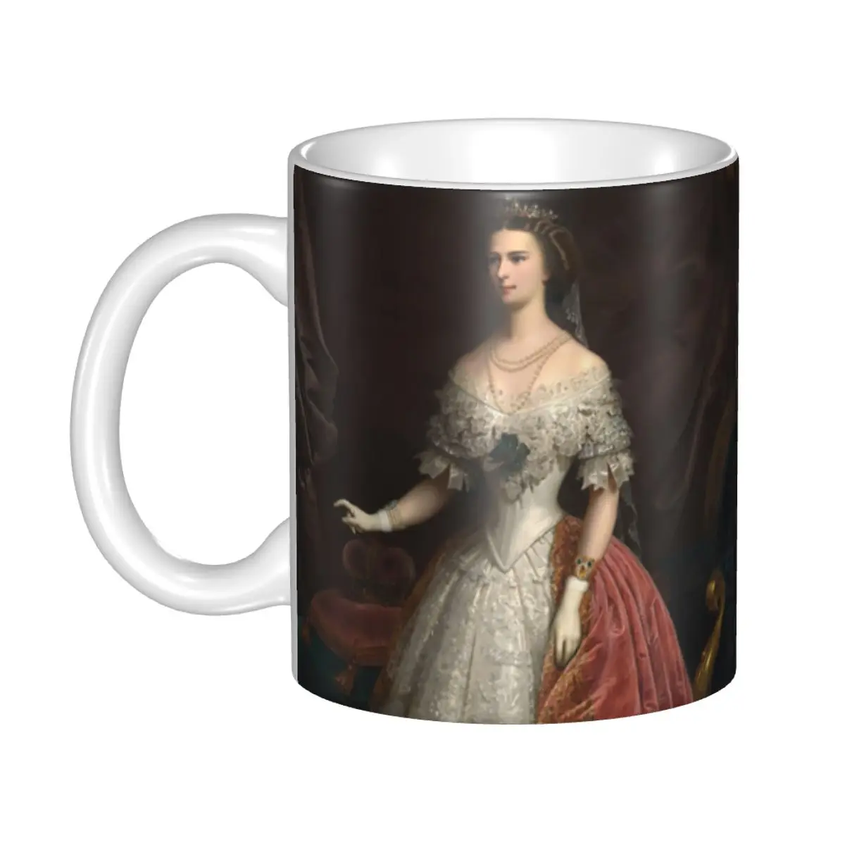 Empress Sisi Elisabeth Of Austria Coffee Mugs DIY Personalized Franz Russ The Younger Ceramic Mug Cup Creative Present