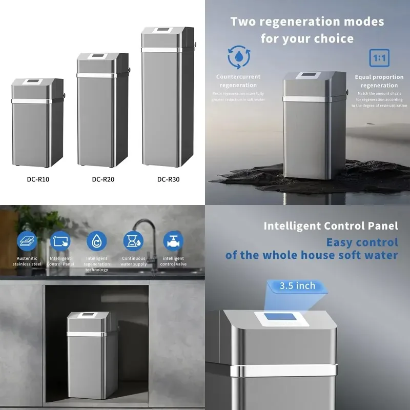 Small household water softener for softening water household, can solve the problem of hardness and chlorine residue, and has