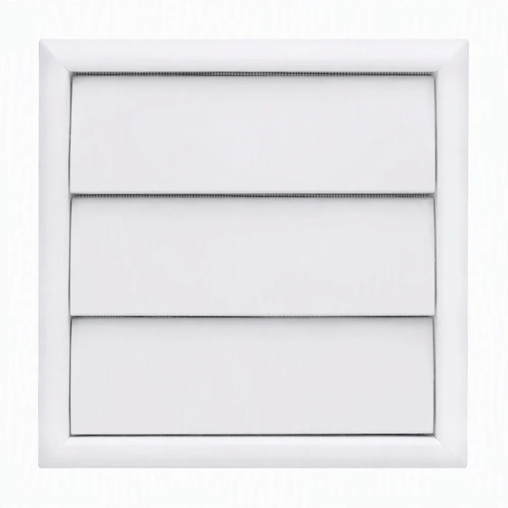 New With Net Air Vent Grille White 6 Inch Wall Duct Ventilation Grill Louvered Vent Cover Exterior Walls