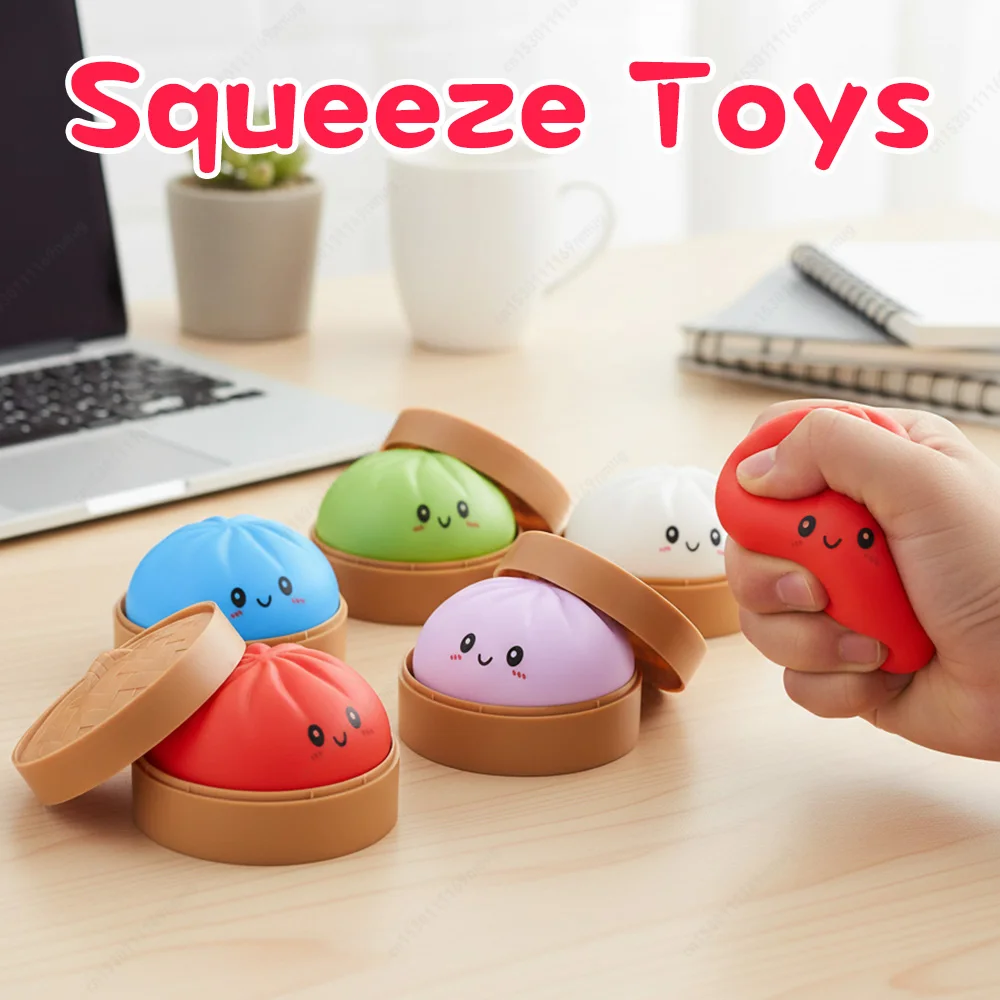 

Сквиши-антистресс в форме пельменей, гигантские мячики-жмякалки, игрушки для рук с пароваркой для еды, для взрослых, призы для класса, сувениры для вечеринок