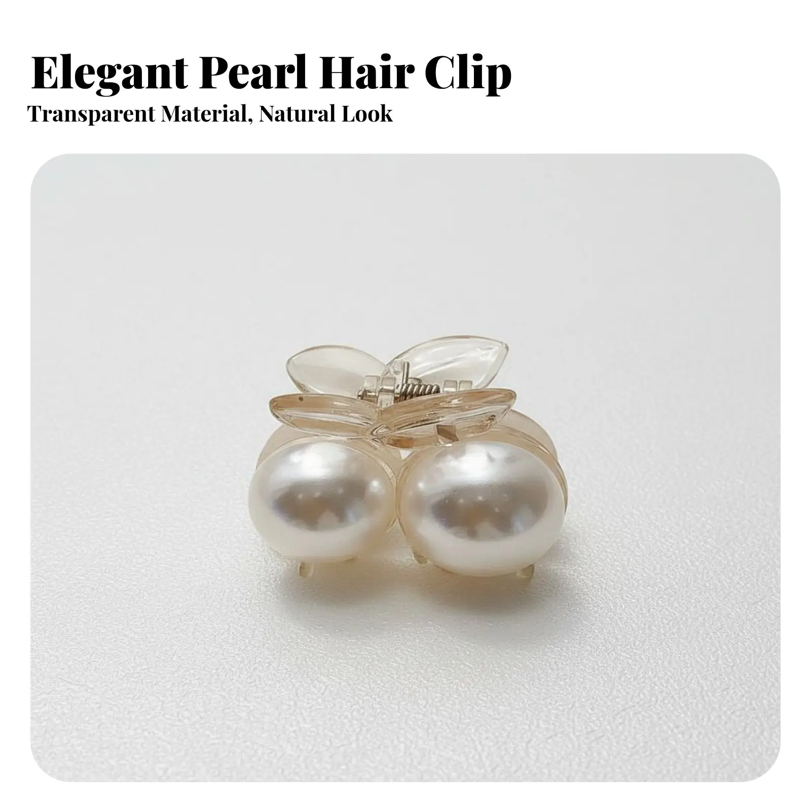 Crystal Hair Grip Fastener Korean Design Crystal Grip Fastener Elegant Design Strong Hold for Women, Common Use, Formal Events