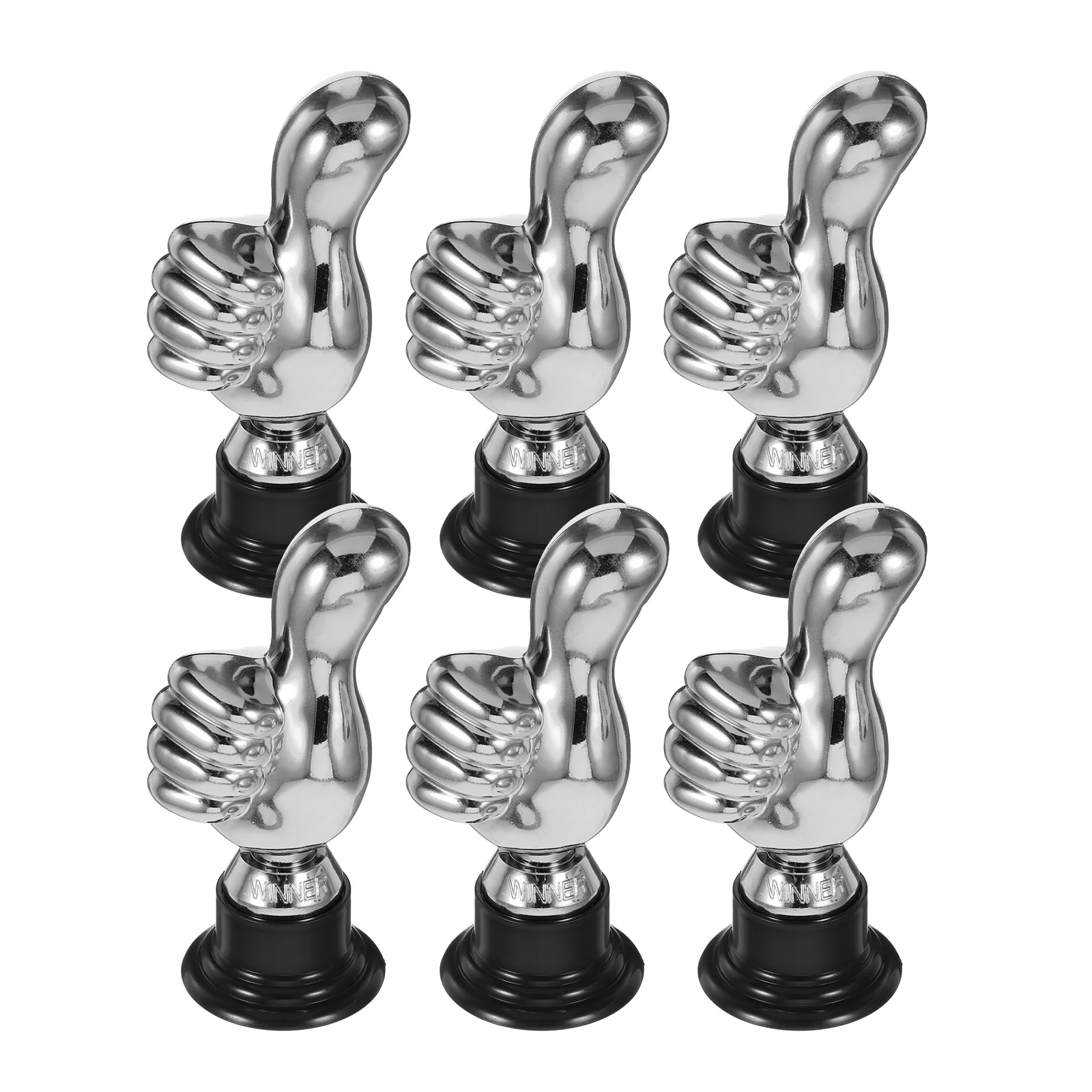 

6pcs Plastic Thumb Trophies Bulk Unique Design For Night Party Favors Adults School Sports Events Trophy Decor Motivational