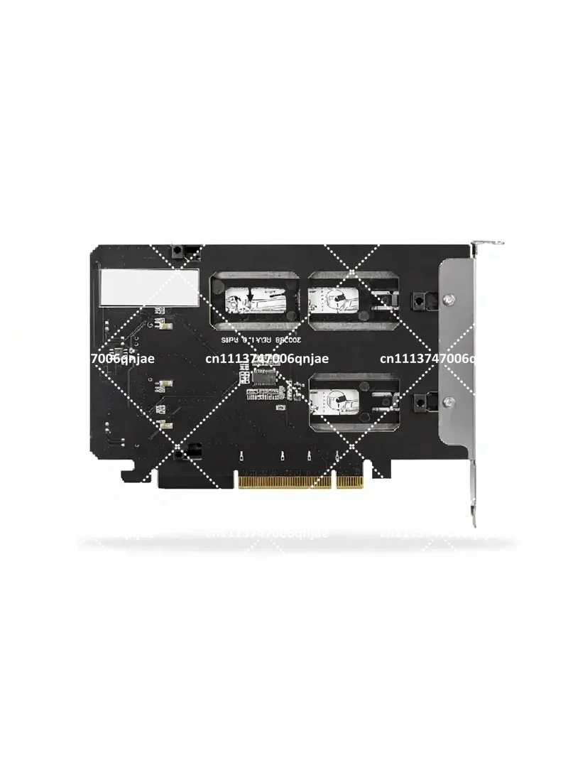 M.2 NVMe SSD to PCIe 4.0 x8 x16 Adapter Card, Dual Bay M.2 NVMe Storage Expansion Board