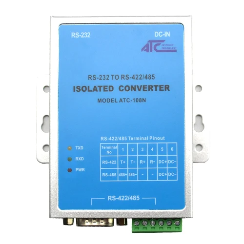 Industrial Class Wall-mounted Photoelectric Isolation Converter RS-232 to RS-485/422 ATC-108N