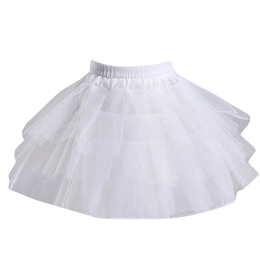 สีทึบTulle Puffy Petticoatsผู้หญิงCarnival Party Pettiskirtเอวสูงจีบกระโปรงมินิบัลเล่ต์เต้นรําFaldas