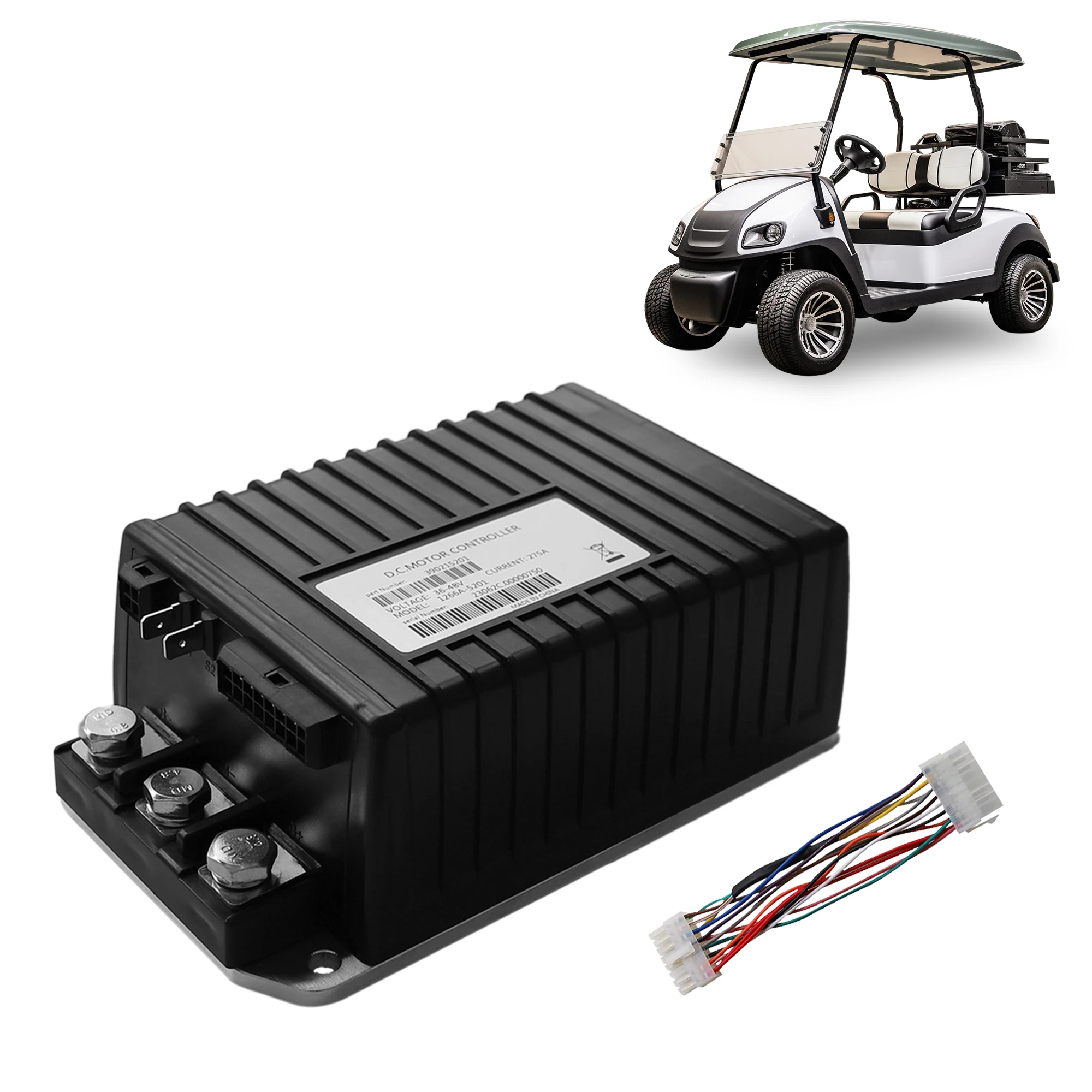 

1266A-5201 48V 275A DC Controller 390215201 for EZGO Club Car DS Precedent Golf Cart 1995-UP 1510-5201 1510A-5251