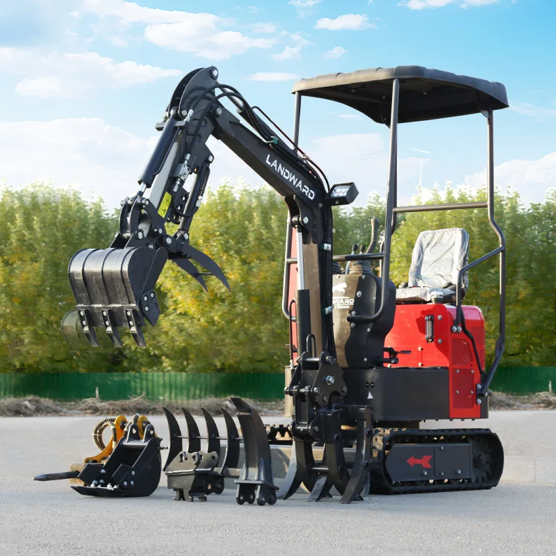 1 Ton Mini Excavator Home Use Small Excavator Euro 5 Hydraulic Crawler Mini Excavator 1000kg Customized Digger With Parts Custom