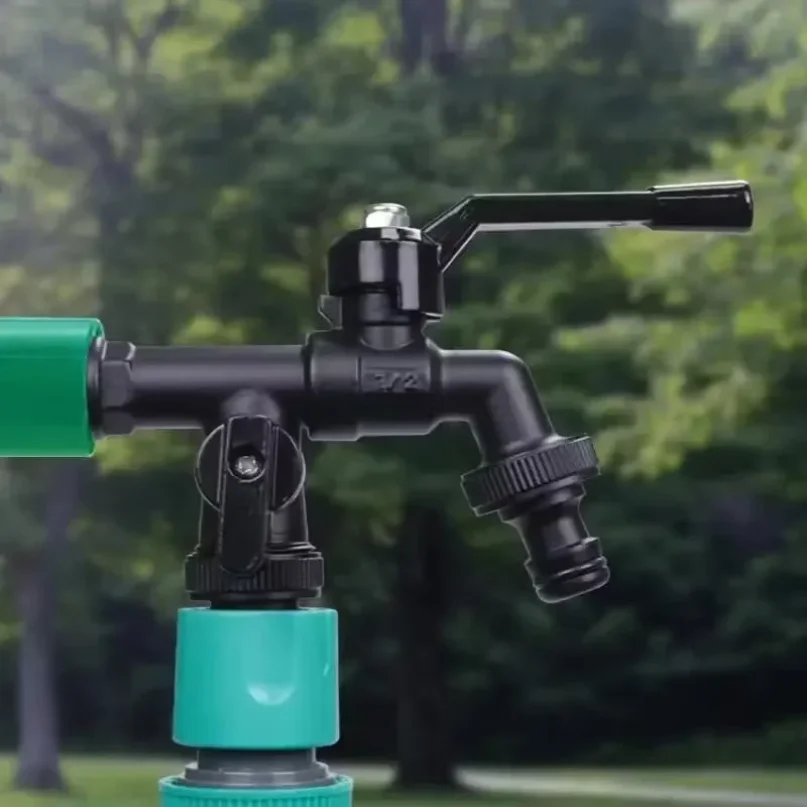 Outdoor Tap Frost-Proof Dual Outlet Tap Garden Watering Equipment Suitable For Gardens Lawns Washing Machines Courtyards